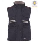 Women multi-pocket vest, plastic zip with metal slider, side vents, color black PAFLIGHTLADY.BLU