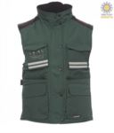 Women multi-pocket vest, plastic zip with metal slider, side vents, color black PAFLIGHTLADY.VE