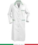 White and Green long sleeved work gown TCAL046.B29