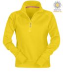 women short zip sweatshirt Yellow color customizable PAMIAMI+LADY.GI