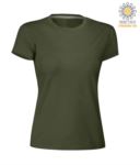 Women short-sleeved cotton short-sleeved crew neck T-shirt, color black PASUNSETLADY.VE