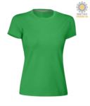 Women short-sleeved cotton short-sleeved crew neck T-shirt, color black PASUNSETLADY.JEG