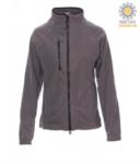 Long zip fleece for women with chest pocket and two pockets. Double slider zipper. Colour: white PANORWAYLADY.STC