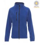 Long zip fleece for women with chest pocket and two pockets. Double slider zipper. Colour: navy blue PANORWAYLADY.AZR
