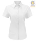 women shirt with short sleeves for work Turquoise X-K548.BI