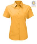 women shirt with short sleeves for work Brown X-K548.GI