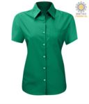 women shirt with short sleeves for work Green X-K548.VE