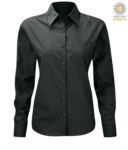 women long sleeved shirt for work uniform Brown color X-K549.ZI