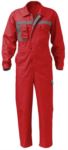 Overalls, multi-pocket, two-tone. Central button closure. Colour: red and grey SI11TU0008.ROG