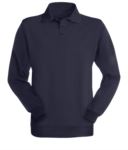 Long-sleeved polo shirt, multi norm, three buttons, blue colour; certified EN 1149-5, EN 1149-5, EN 11612:2009, EN 531:97 SI25MG0560.BLU