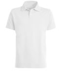 Short sleeved polo shirt, closed collar, double stitching on shoulders and armholes, vents at the bottom, reinforcement on the back of the neck, colour red 
 X-CPUI10.001