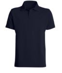 Short sleeved polo shirt, closed collar, double stitching on shoulders and armholes, vents at the bottom, reinforcement on the back of the neck, colour royal blue
 X-CPUI10.003