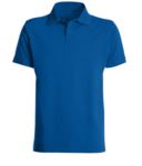 Short sleeved polo shirt, closed collar, double stitching on shoulders and armholes, vents at the bottom, reinforcement on the back of the neck, colour black 
 X-CPUI10.450