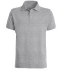 Short sleeved polo shirt, closed collar, double stitching on shoulders and armholes, vents at the bottom, reinforcement on the back of the neck, colour ochre  X-CPUI10.610
