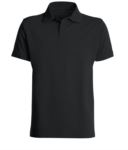 Short sleeved polo shirt, closed collar, double stitching on shoulders and armholes, vents at the bottom, reinforcement on the back of the neck, colour anthracite  X-CPUI10.002