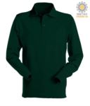 Long sleeved polo shirt 100% combed cotton, color brown X-CPU414.VEB