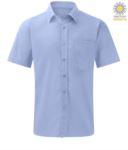 men short sleeve shirt for work uniform color light blue PASPRING.AZZ