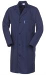 Women coat, long sleeve, button closure, applied pocket, two side pockets, elastic cuffs, navy blue, CE certified ROA60107.BLU