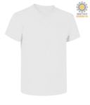 V-neck short-sleeved T-shirt in cotton. Colour melange grey X-CTU006.001