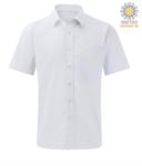 men shirt short sleeve color White 100% cotton X-937M.BI