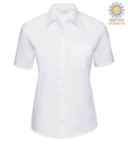 women short sleeved shirt Black 100% cotton X-RJ937F.BI