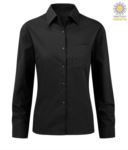 elegant shirt color Black women 100% cotton X-RJ936F.NE