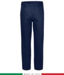 Two-tone multipro trousers, multi-pocket, coloured profile on the pockets, Made in Italy, certified EN 11611, EN 1149-5, EN 13034, CEI EN 61482-1-2:2008, EN 11612:2009, color grey RU401T06.BLU