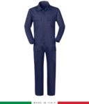 Multipro Coverall , multi-pocket, Made in Italy, elasticated cuffs, elasticated waist, certified EN 11611, EN 1149-5, EN 13034, CEI EN 61482-1-2:2008, EN 11612:2009,royal blue RU710T06.BLU