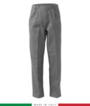 Two-tone multipro trousers, multi-pocket, coloured profile on the pockets, Made in Italy, certified EN 11611, EN 1149-5, EN 13034, CEI EN 61482-1-2:2008, EN 11612:2009, color grey RU401T06.GR