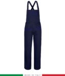Two tone dungarees. Possibility of personalized production. Made in Italy. Multipockets. Color: navy blue RUBICOLOR.SAL.BLAZ