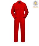 Fireproof suit, Radio ring, button fly, chest pockets, tape measure pocket, adjustable cuffs, navy blue color. CE certified, NFPA 2112, EN 11611, EN 11612:2009, ASTM F1959-F1959M-12 POBIZ1.RO