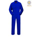 Fireproof suit, Radio ring, button fly, chest pockets, tape measure pocket, adjustable cuffs, grey color. CE certified, NFPA 2112, EN 11611, EN 11612:2009, ASTM F1959-F1959M-12 POBIZ1.BR