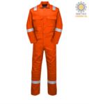 Fireproof coverall, radio ring, button closure, chest pockets, tape measure pocket,navy blue color. CE certified, NFPA 2112, EN 11611, EN 11612:2009, ASTM F1959-F1959M-12 POBIZ5.AR