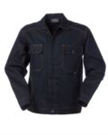 Removable cotton work jacket with pockets. Color Navy Blue  ROA10109.BL