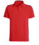 Short sleeved polo shirt, closed collar, double stitching on shoulders and armholes, vents at the bottom, reinforcement on the back of the neck, colour royal blue
 X-CPUI10.004