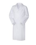 Man medical coat, button closure, open collar, two pockets and one small pocket, back slit, thread stitching, color white
 ROA63001
