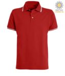 Two tone work polo shirt with contrasting collar and sleeve hem. Colour: orange, white trim PASKIPPER.ROBI