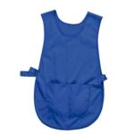 Cloak with central pocket, side adjustment with snap buttons, color Royal blue
 POS843.BL