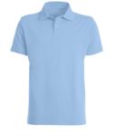 Short sleeved polo shirt, closed collar, double stitching on shoulders and armholes, vents at the bottom, reinforcement on the back of the neck, colour navy blue 
 X-CPUI10.880