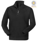 men short zip sweatshirt in Black colour PAMIAMI+.NE