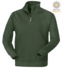 men short zip sweatshirt in Jelly Green colour PAMIAMI+.VE