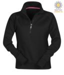 women short zip sweatshirt Bugundy color customizable PAMIAMI+LADY.NE