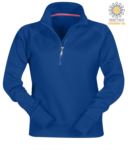 women short zip sweatshirt Bugundy color customizable PAMIAMI+LADY.AZR