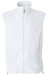 Fleece vest with long zip, two pockets, color white JR988655.BI