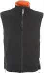 Fleece vest with long zip, two pockets, color black JR988653.NE