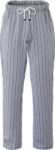 Chef trousers, elasticated waistband with lace, colour striped grey black ROMP0303.GN