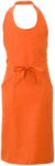 Apron with pockets and small pockets, in polyester, colour orange ROMD0709.AR