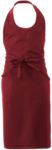 Apron with pockets and small pockets, in polyester, colour burgundy ROMD0709.BO