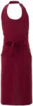 Apron with pockets and small pockets, in polyester, colour black ribbed ROMD0709.GB