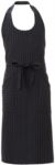 Apron with pockets and small pockets, in polyester, colour black pinstripe ROMD0709.GN